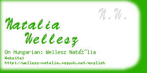 natalia wellesz business card